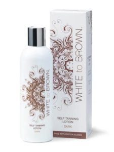 white to brown self tan 1